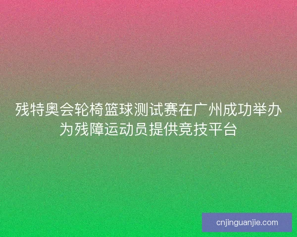 残特奥会轮椅篮球测试赛在广州成功举办为残障运动员提供竞技平台 残特奥会轮椅篮球测试赛在广州成功举办为残障运动员提供竞技平台
